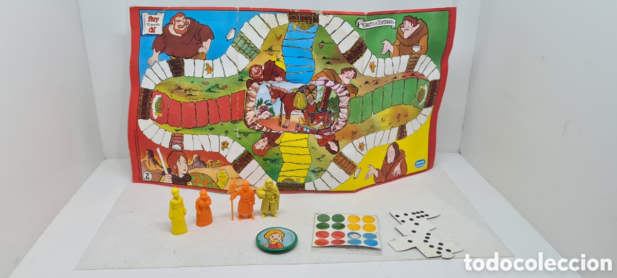 Juguetes antiguos y Juegos de colecci&oacute;n: TABLERO JUEGO N&ordm; 2 FIGURAS DADO FICHAS Y PLACA JIMENA RUY PEQUE&Ntilde;O CID DANONE