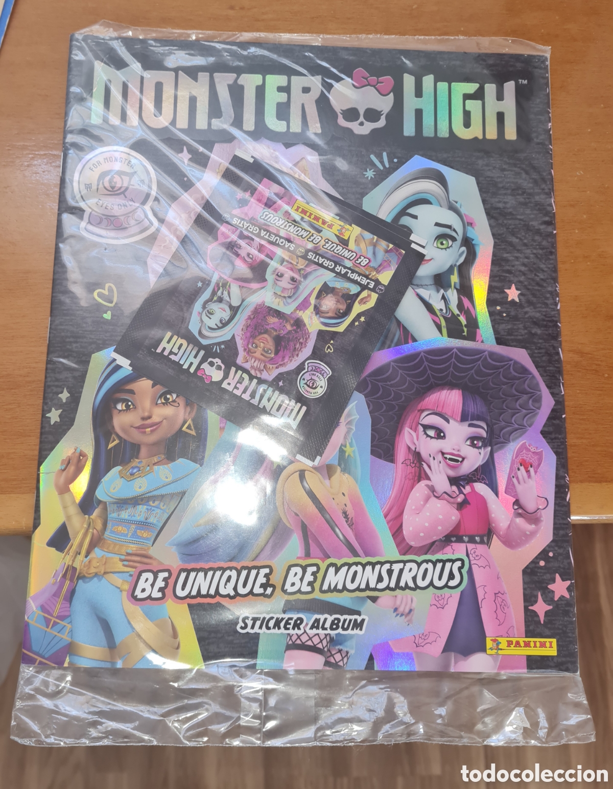 Juguetes antiguos y Juegos de colecci&oacute;n: &Aacute;lbum cromos Monster High Panini promocional precintado con sus sobres