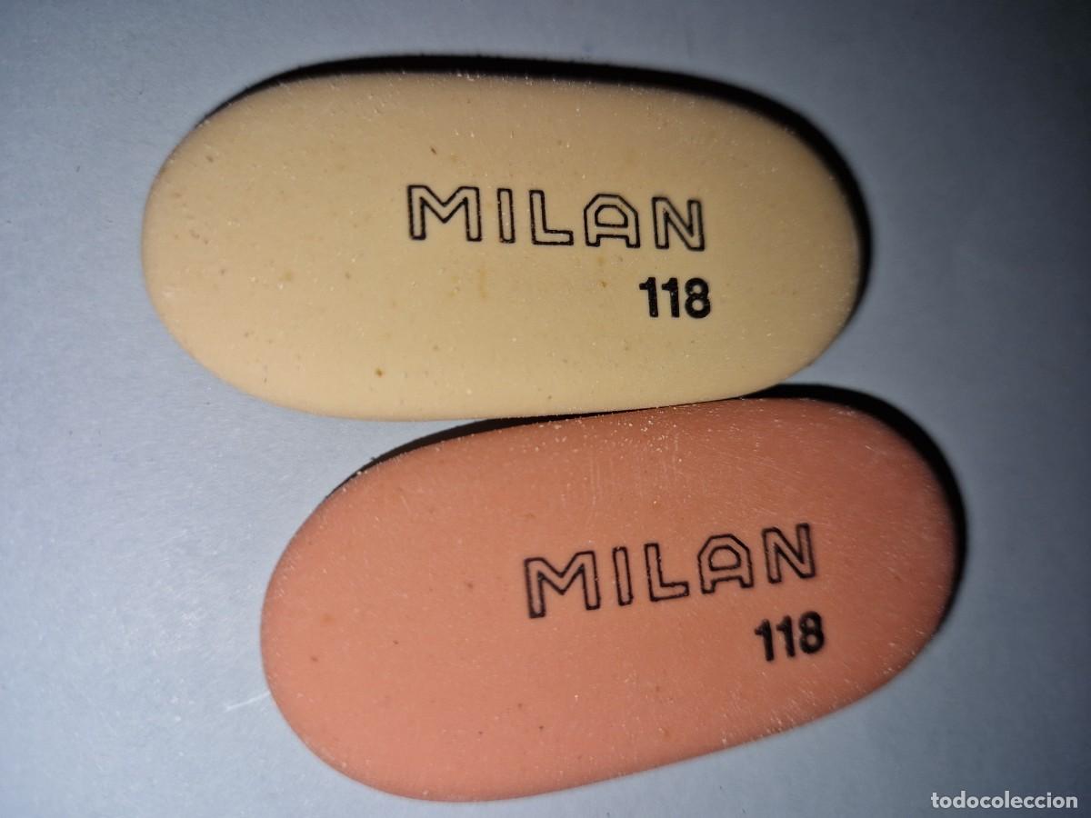 Juguetes antiguos y juegos de colecci&oacute;n: GOMAS DE BORRAR MILAN 118