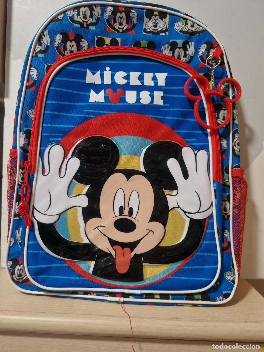 Juguetes antiguos y juegos de colecci&oacute;n: safta Mochila Escolar Ni&ntilde;os de Mickey Mouse Me Time, 330x140x420mm, Azul/Rojo (M180)