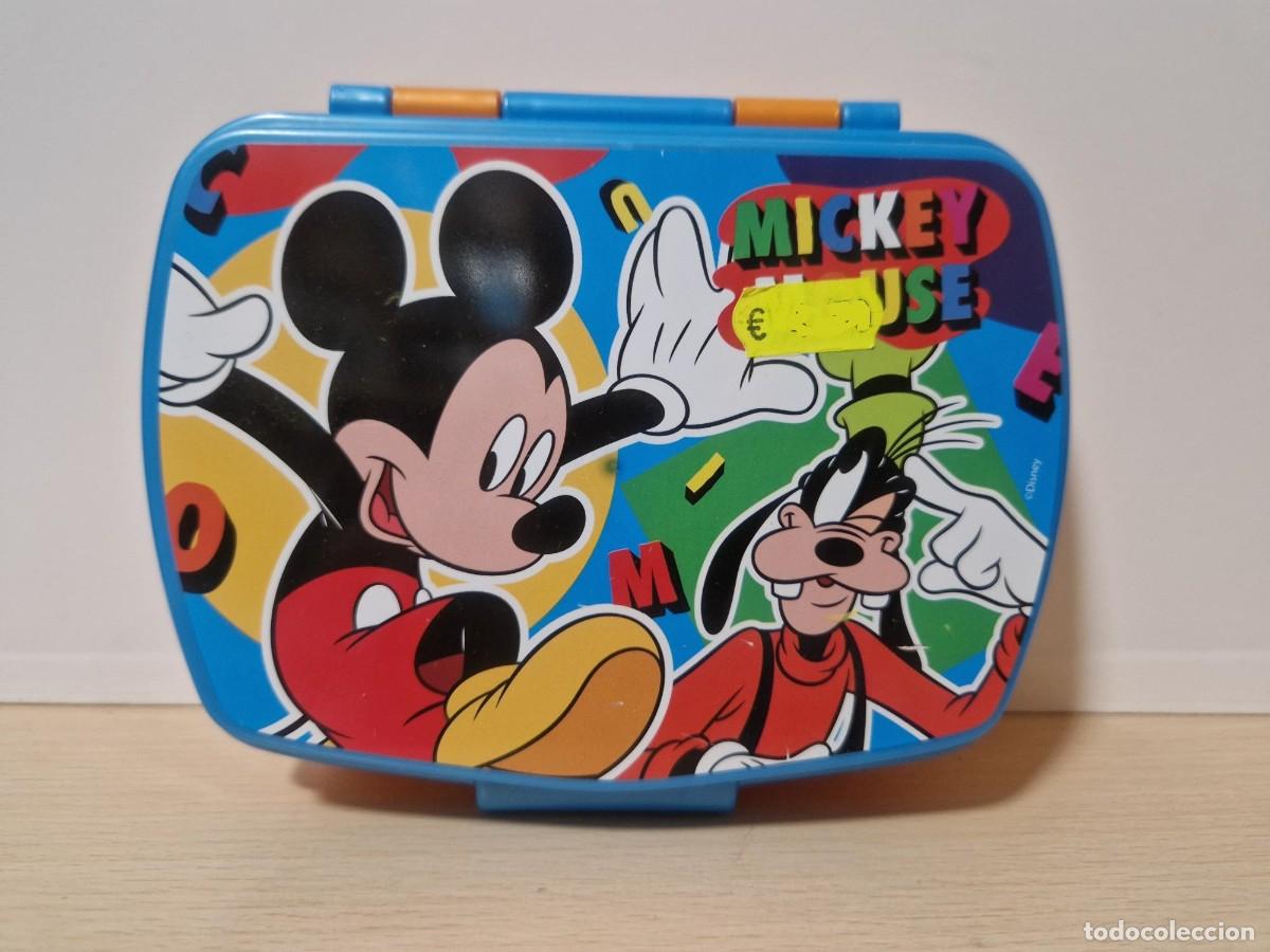 Juguetes antiguos y juegos de colecci&oacute;n: Fiambrera rectangular para el almuerzo infantil de Mickey Mouse