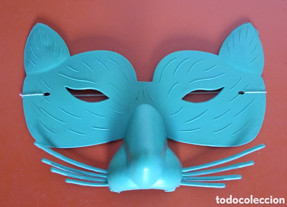 Juguetes antiguos y juegos de colecci&oacute;n: ANTIFAZ GATO DE PL&Aacute;STICO FLEXIBLE.NACIONAL 60'S.NUEVO.