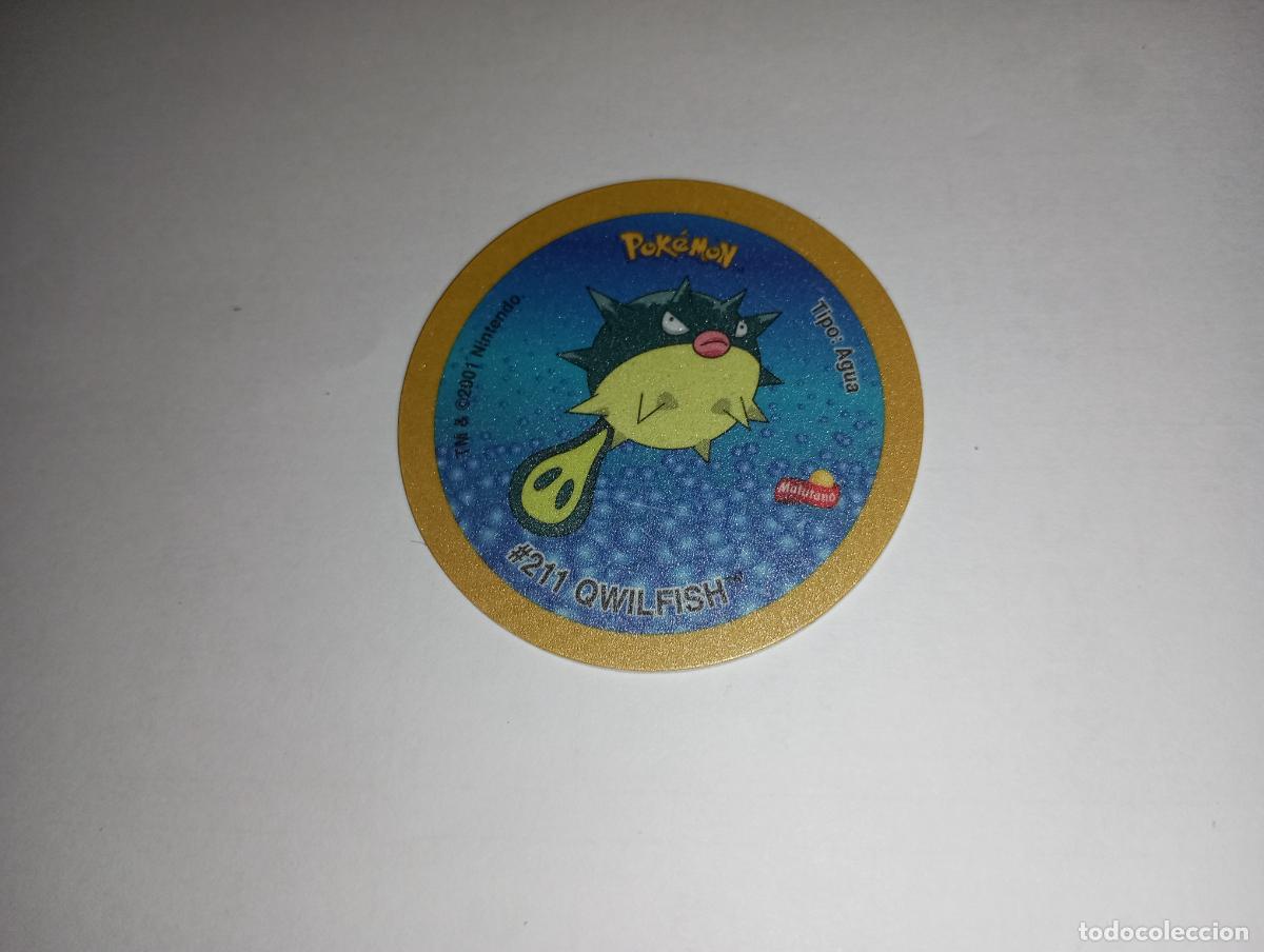Brinquedos antigos e Jogos de cole&ccedil;&atilde;o: Tazo Pokemon Gigantazos 4 serie oro 211 Qwilfish 222 Corsola Matutano Nintendo