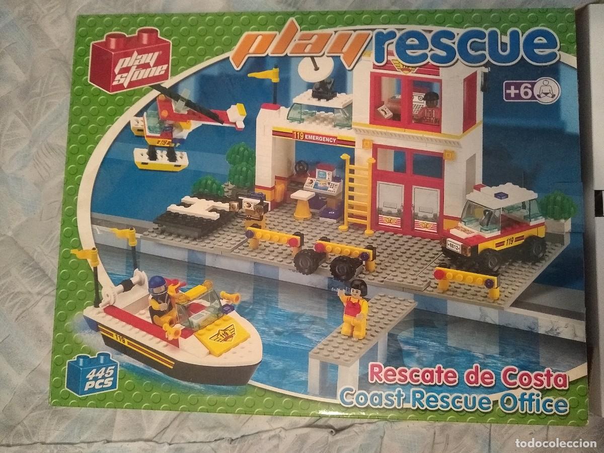 Juguetes antiguos y Juegos de colecci&oacute;n: Juego de construcci&oacute;n similar a lego y tente. Rescate de costa.Nuevo