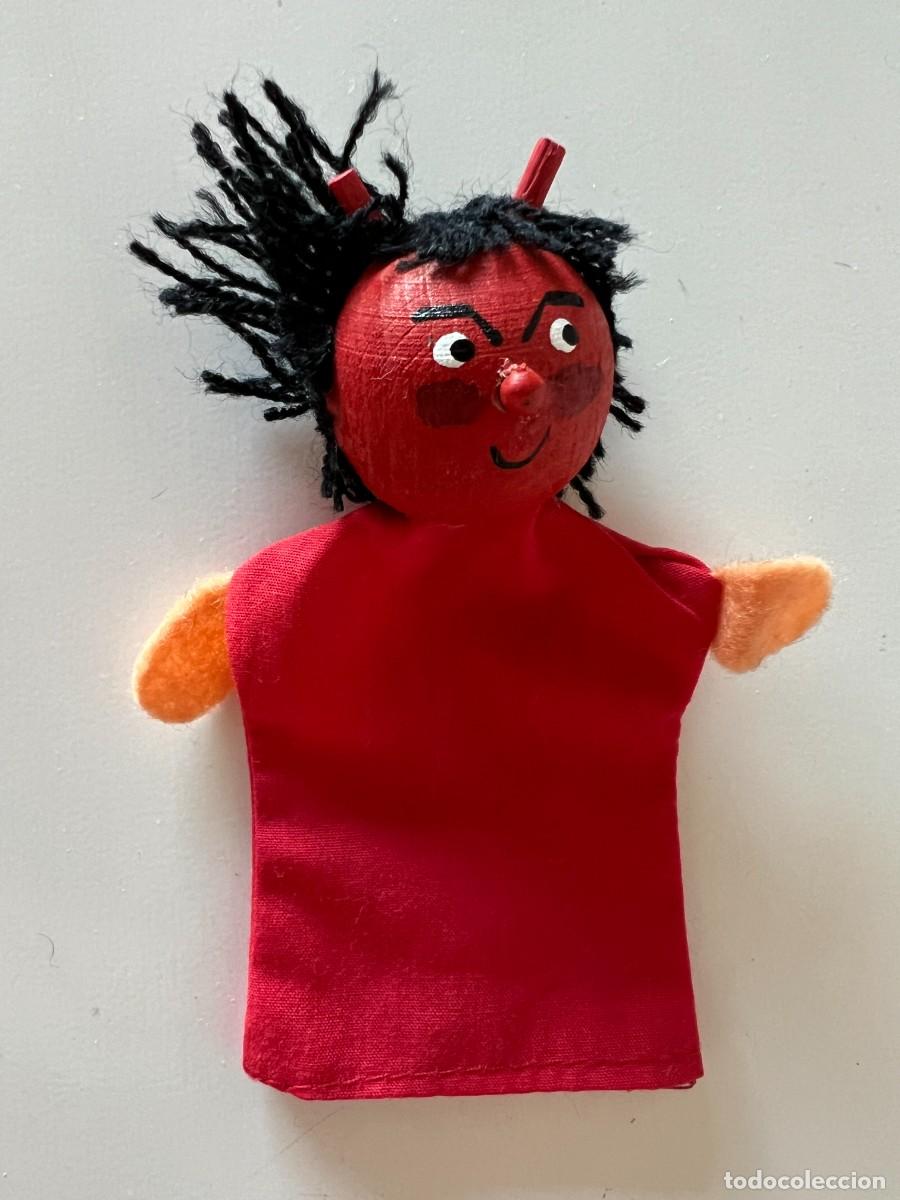 Brinquedos antigos e Jogos de cole&ccedil;&atilde;o: MARIONETA DEDO DIABLO, SATANAS, CABEZA Y CUERNOS DE MADERA