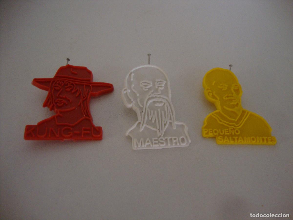Juguetes antiguos y Juegos de colecci&oacute;n: LOTE DE 3 AGUJA PERSONAJE DE KUNG FU