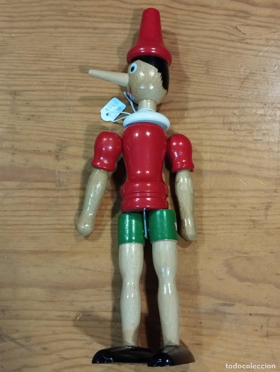 Juguetes antiguos y Juegos de colecci&oacute;n: PINOCHO EN MADERA PINTADA. ARTICULADO. TONNA OMEGDA (MADE IN ITALY).