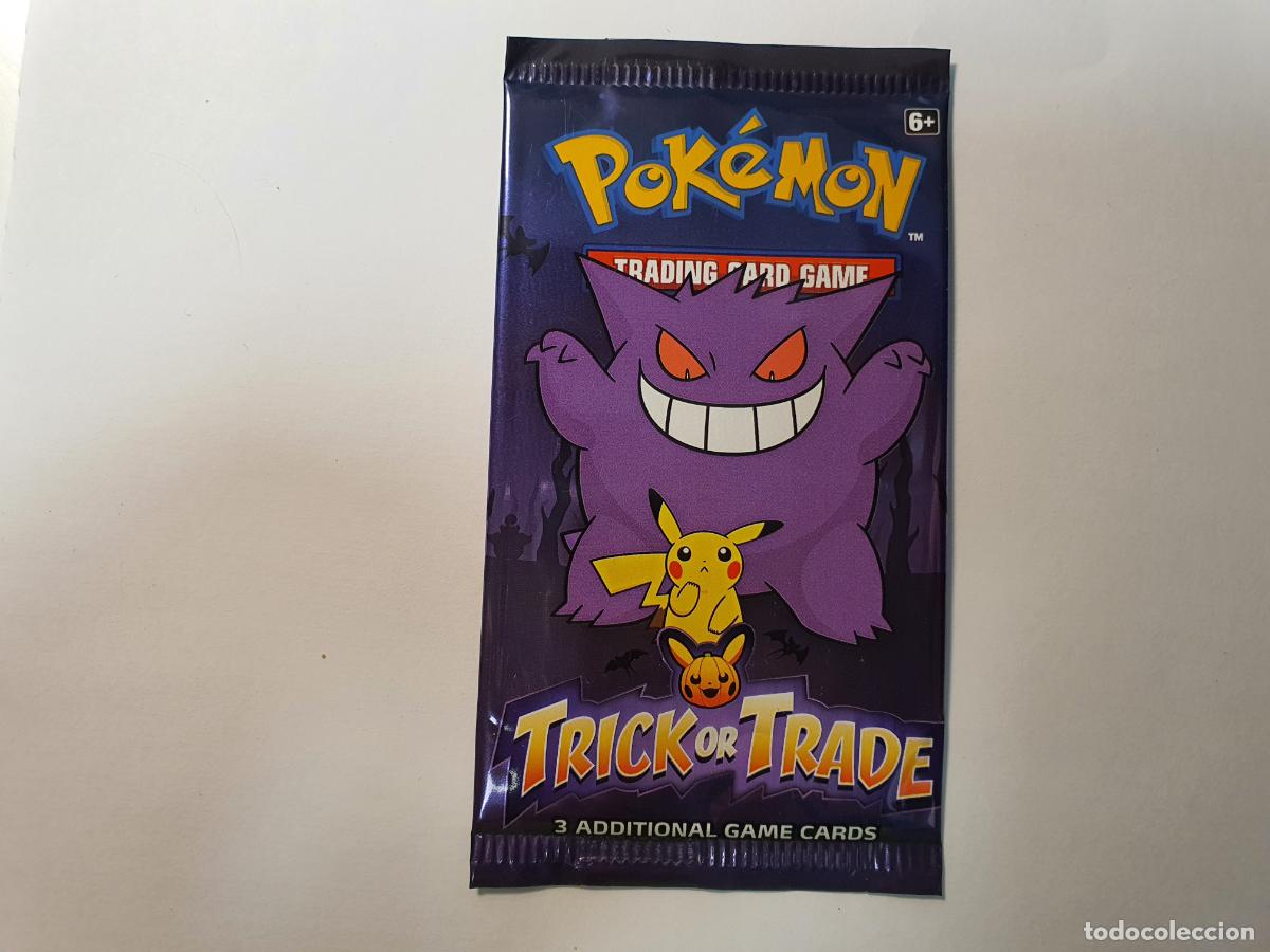Juguetes antiguos y Juegos de colecci&oacute;n: SOBRE NUEVO CROMO CARTAS TRADING CARD GAME POKEMON -- TRICK OR TRADE --