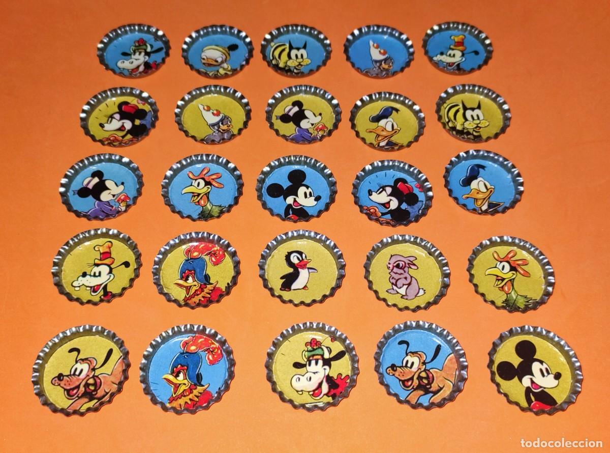 Juguetes antiguos y juegos de colecci&oacute;n: LOTE DE 25 CHAPAS PERSONAJES WALT DISNEY - MICKEY MOUSE / MINNIE / PLUTO / DONALD / GOOFY ...