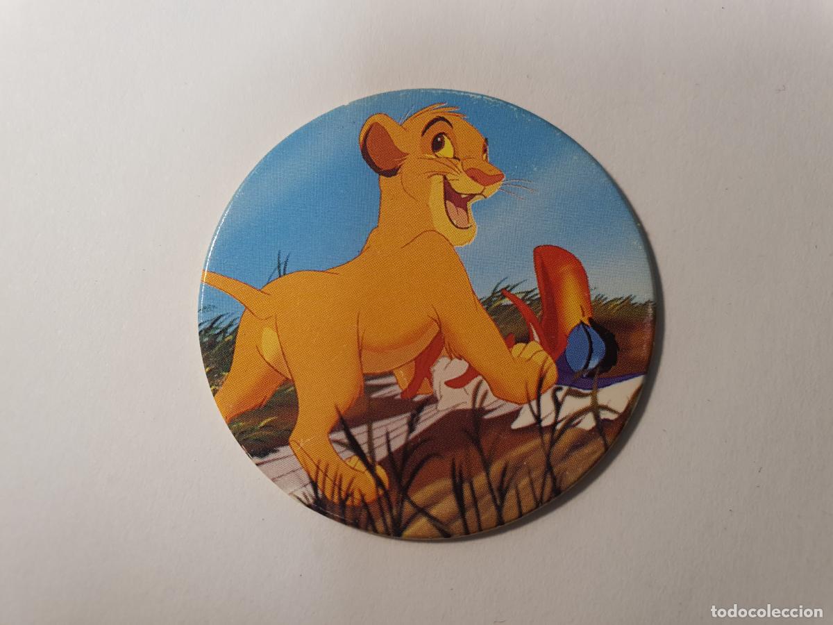 Juguetes antiguos y Juegos de colecci&oacute;n: TAZO PANINI CAPS - DISNEY EL REY LEON - TRASERA ROI LION - N&ordm; 9