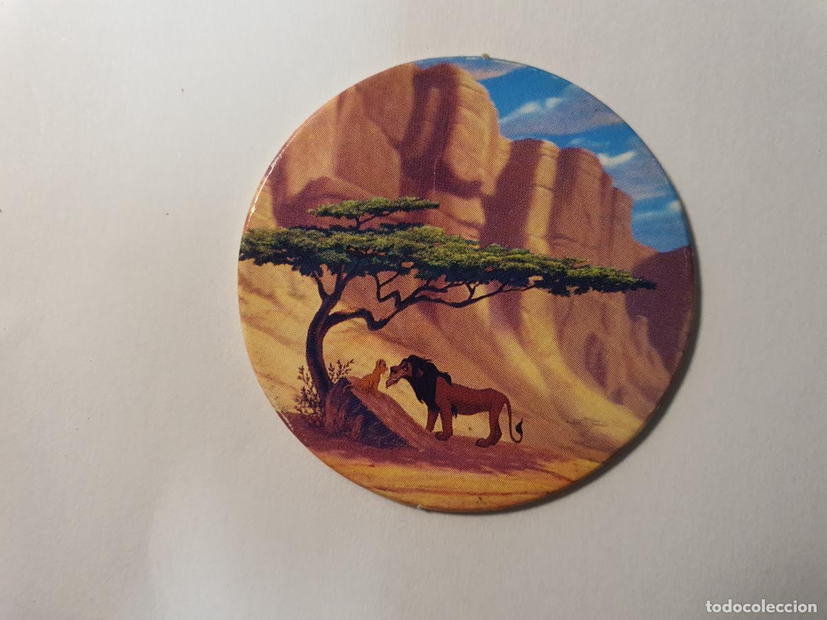 Juguetes antiguos y Juegos de colecci&oacute;n: TAZO PANINI CAPS - DISNEY EL REY LEON - TRASERA ROI LION - N&ordm; 18