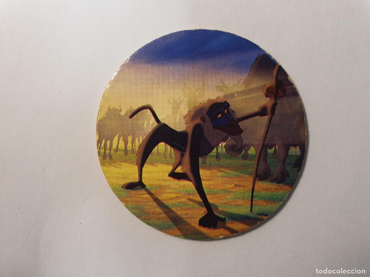 Juguetes antiguos y Juegos de colecci&oacute;n: TAZO PANINI CAPS - DISNEY EL REY LEON - TRASERA KONIG DER LOWEN - N&ordm; 3