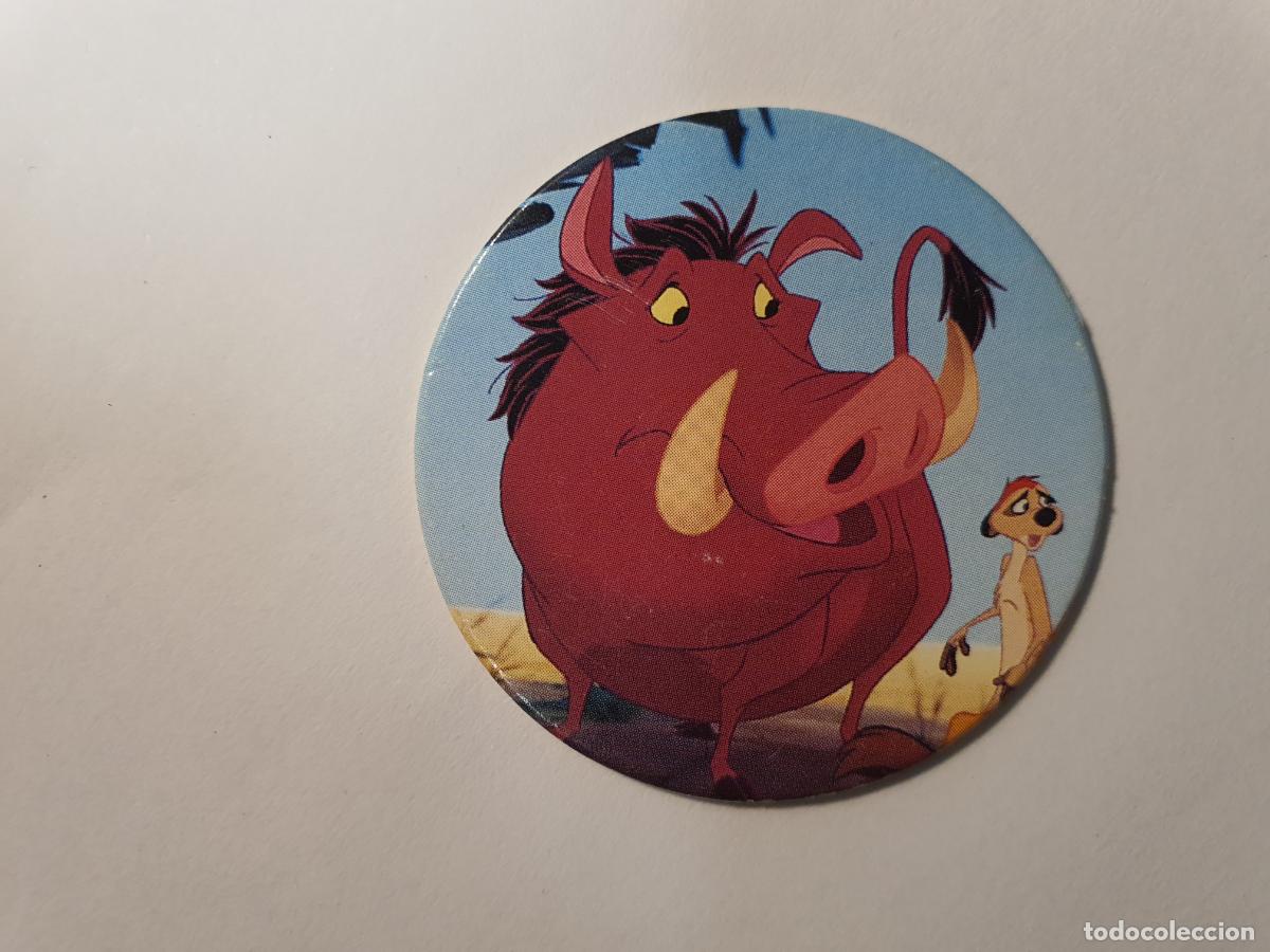 Juguetes antiguos y Juegos de colecci&oacute;n: TAZO PANINI CAPS - DISNEY EL REY LEON - TRASERA RE LEONE - N&ordm; 24