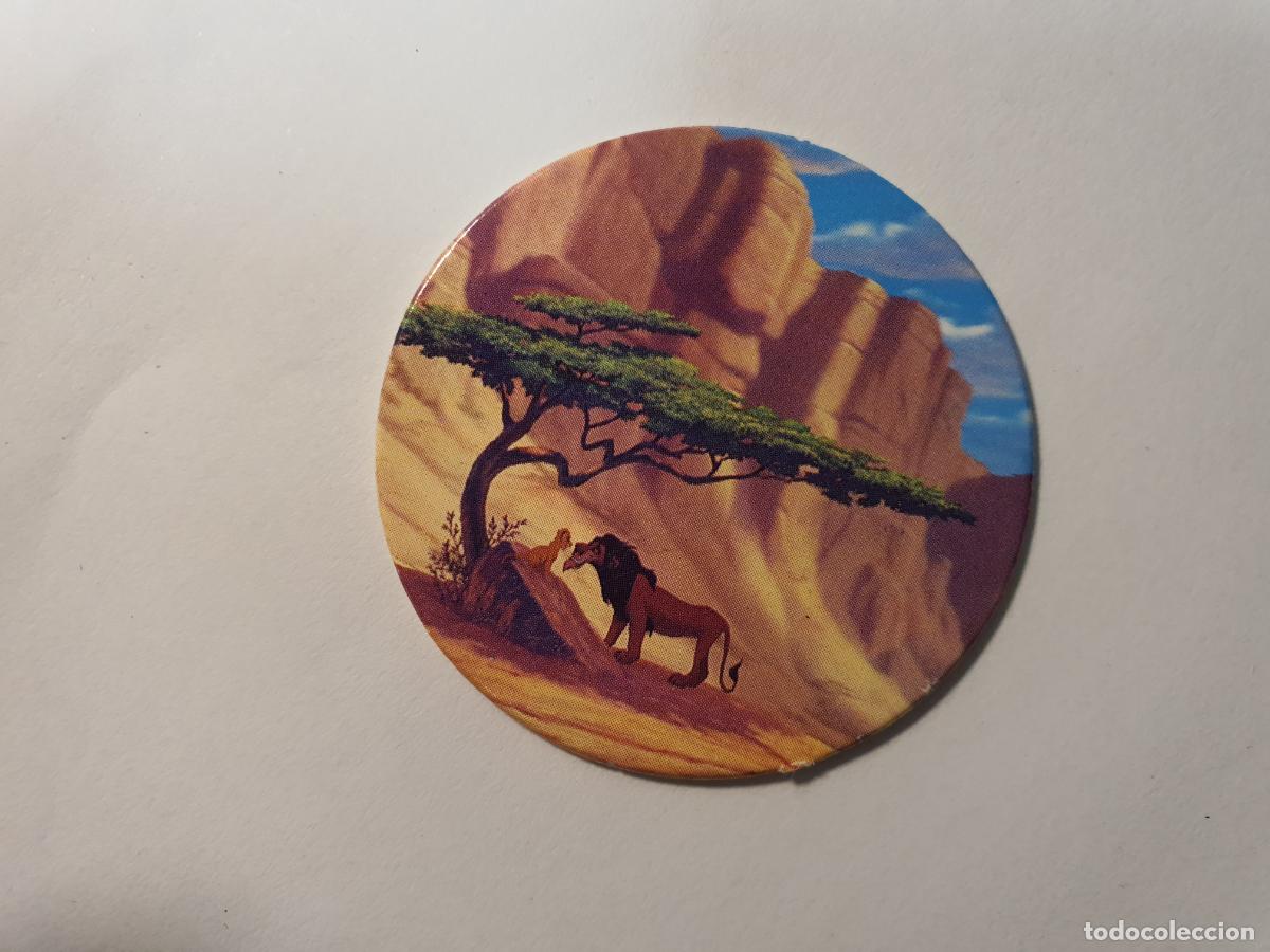 Juguetes antiguos y Juegos de colecci&oacute;n: TAZO PANINI CAPS - DISNEY EL REY LEON - TRASERA RE LEONE - N&ordm; 18