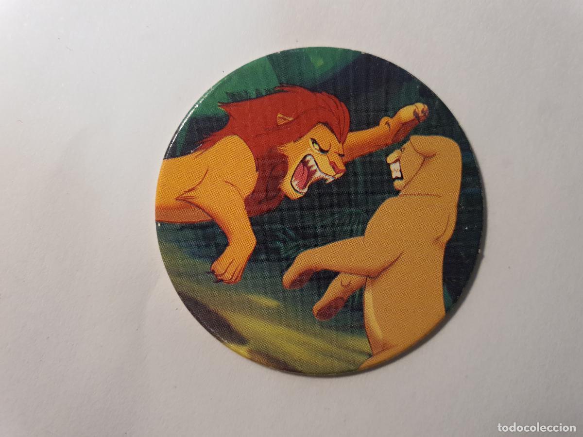 Juguetes antiguos y Juegos de colecci&oacute;n: TAZO PANINI CAPS - DISNEY EL REY LEON - TRASERA RE LEONE - N&ordm; 28