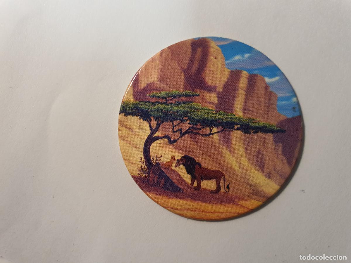 Juguetes antiguos y Juegos de colecci&oacute;n: TAZO PANINI CAPS - DISNEY EL REY LEON - TRASERA RE LEONE - N&ordm; 18