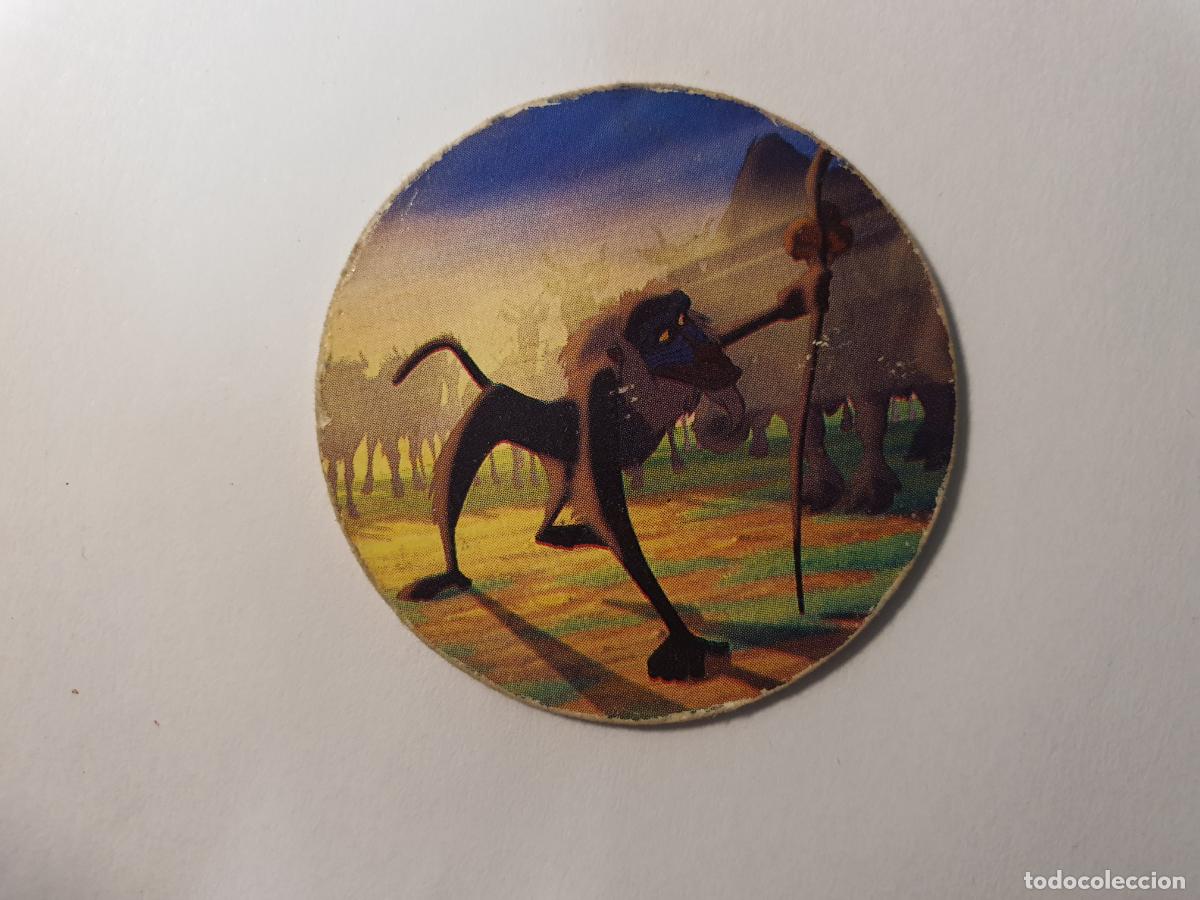 Juguetes antiguos y Juegos de colecci&oacute;n: TAZO PANINI CAPS - DISNEY EL REY LEON - TRASERA RE LEONE - N&ordm; 3