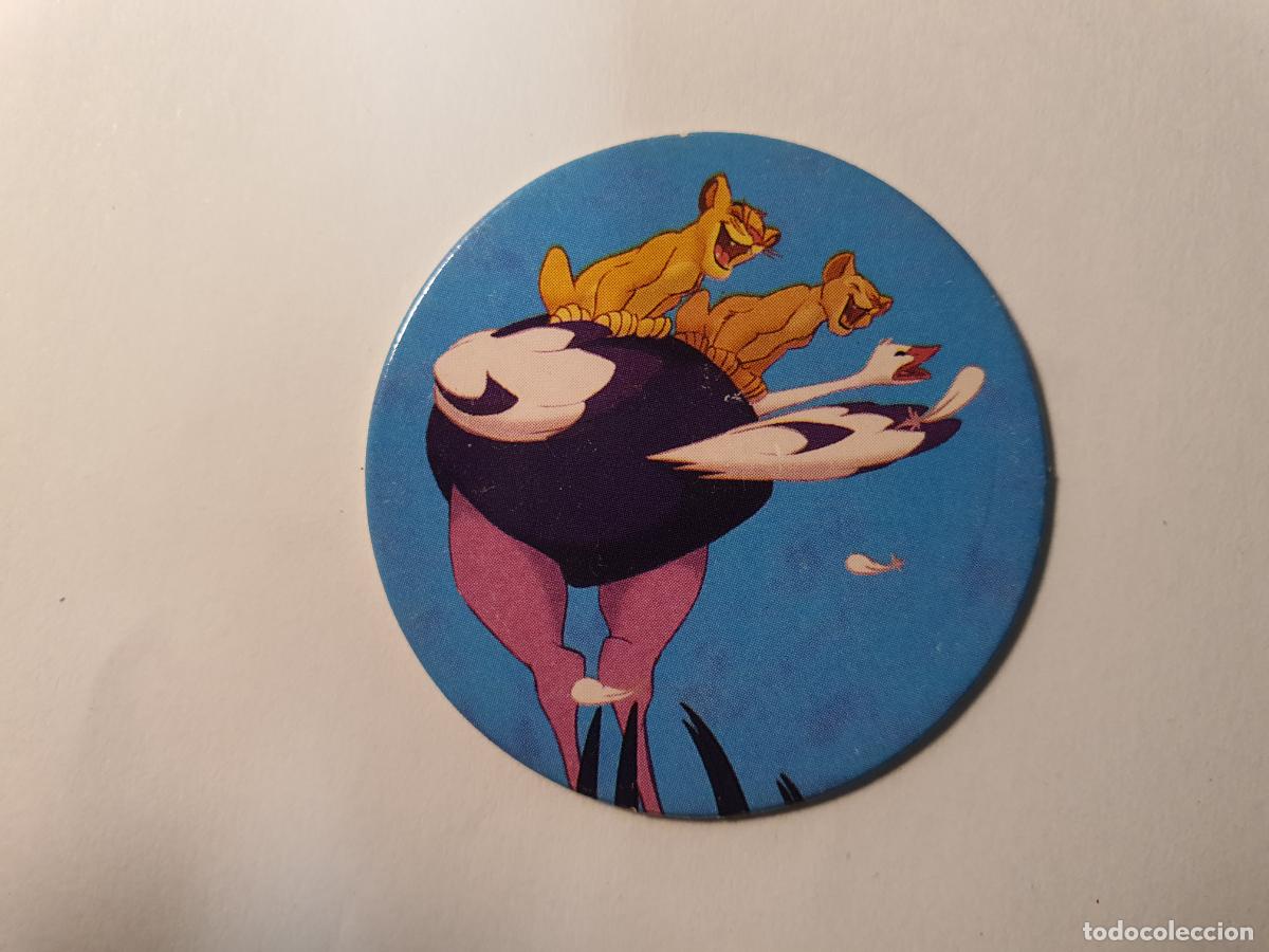 Juguetes antiguos y Juegos de colecci&oacute;n: TAZO PANINI CAPS - DISNEY EL REY LEON - TRASERA LION KING - N&ordm; 15