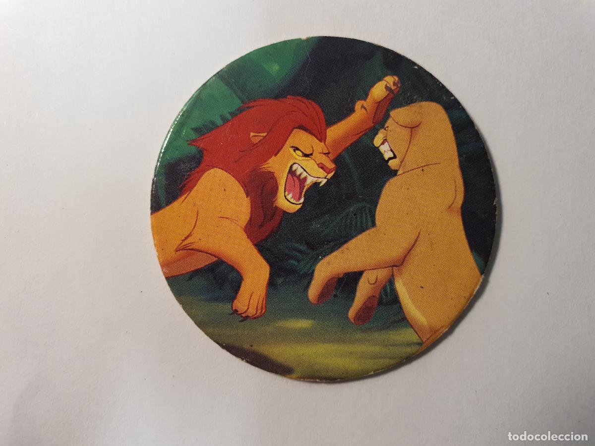 Juguetes antiguos y Juegos de colecci&oacute;n: TAZO PANINI CAPS - DISNEY EL REY LEON - TRASERA LION KING - N&ordm; 28