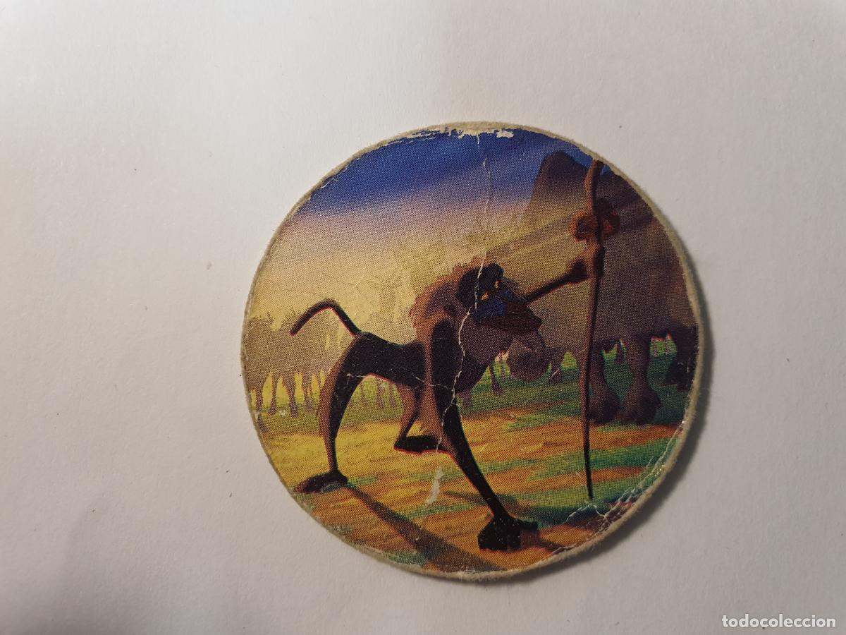 Juguetes antiguos y Juegos de colecci&oacute;n: TAZO PANINI CAPS - DISNEY EL REY LEON - TRASERA LION KING - N&ordm; 3