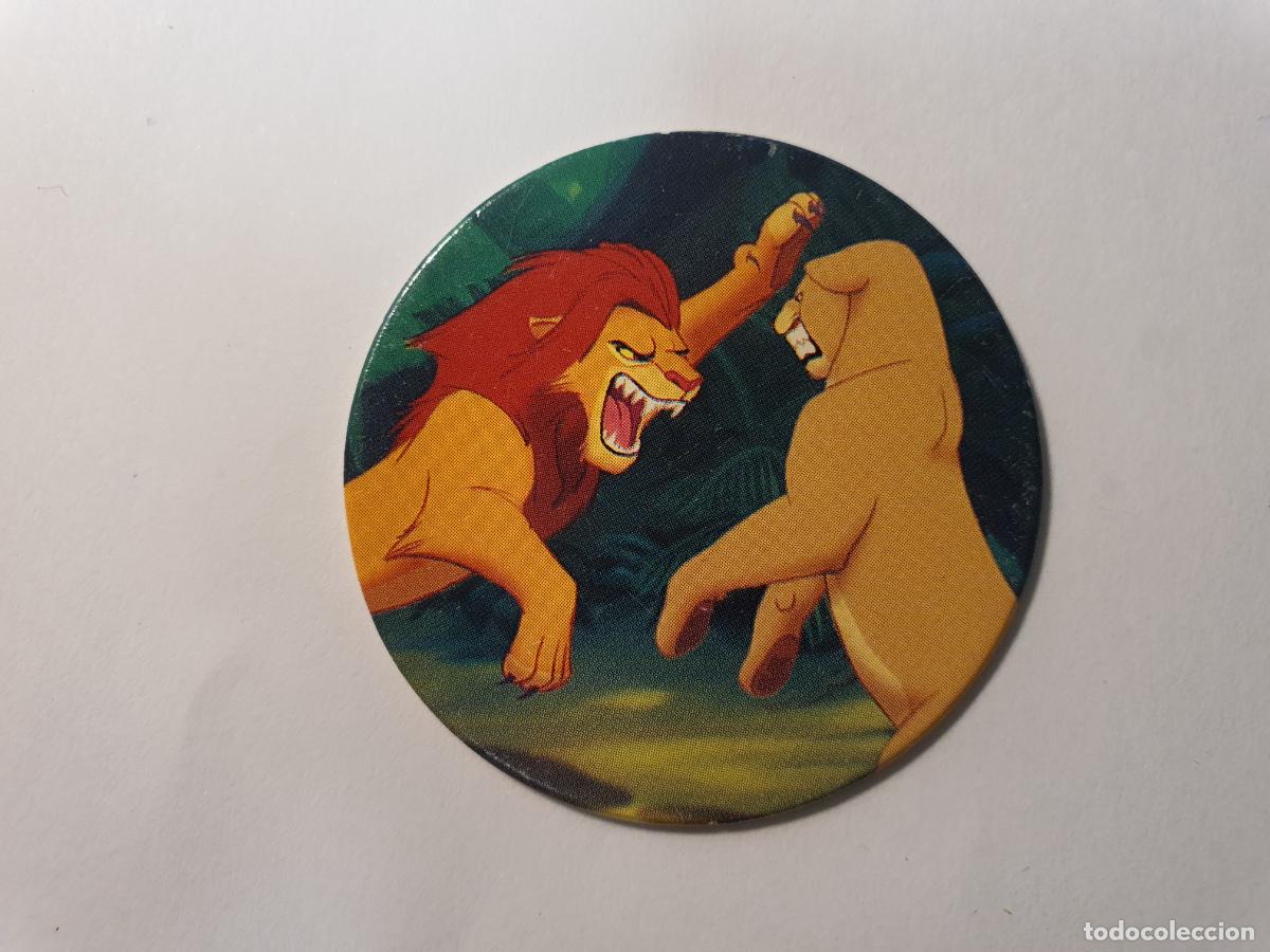 Juguetes antiguos y Juegos de colecci&oacute;n: TAZO PANINI CAPS - DISNEY EL REY LEON - TRASERA REY LEON - N&ordm; 28