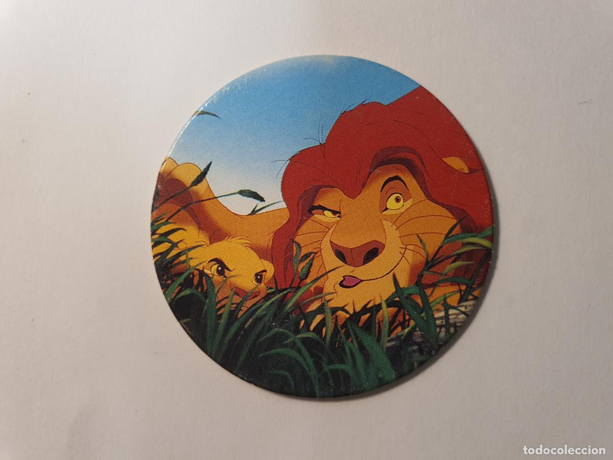Juguetes antiguos y Juegos de colecci&oacute;n: TAZO PANINI CAPS - DISNEY EL REY LEON - TRASERA REY LEON - N&ordm; 7