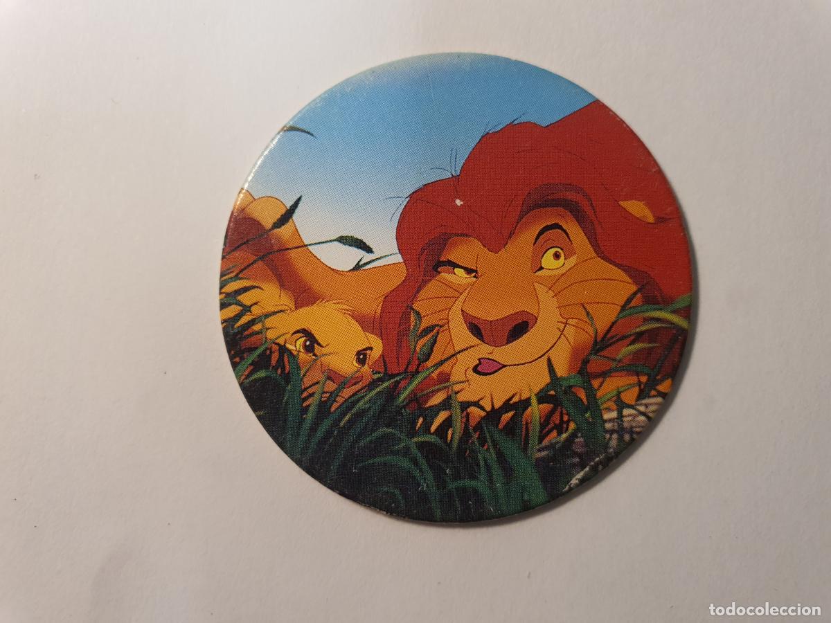 Juguetes antiguos y Juegos de colecci&oacute;n: TAZO PANINI CAPS - DISNEY EL REY LEON - TRASERA REY LEON - N&ordm; 7