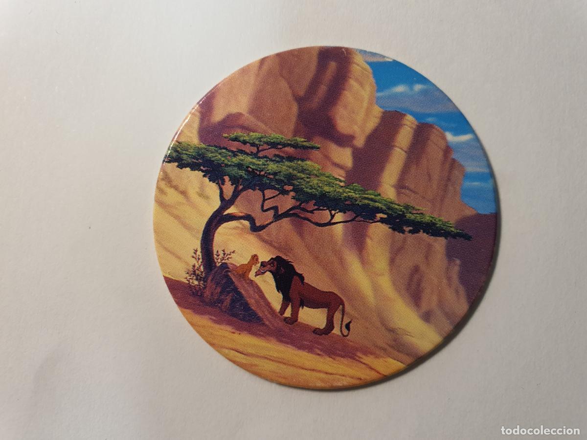 Juguetes antiguos y Juegos de colecci&oacute;n: TAZO PANINI CAPS - DISNEY EL REY LEON - TRASERA REY LEON - N&ordm; 18