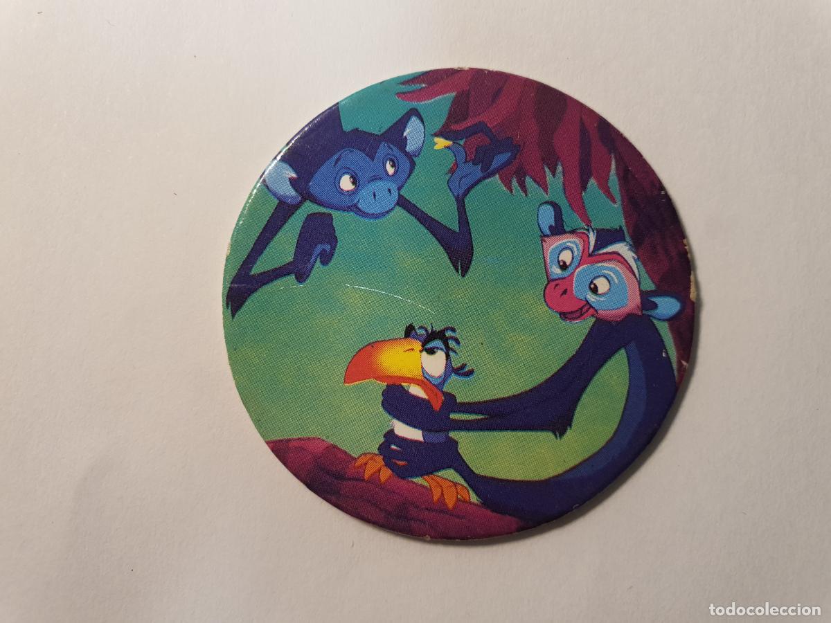 Juguetes antiguos y Juegos de colecci&oacute;n: TAZO PANINI CAPS - DISNEY EL REY LEON - TRASERA REY LEON - N&ordm; 14
