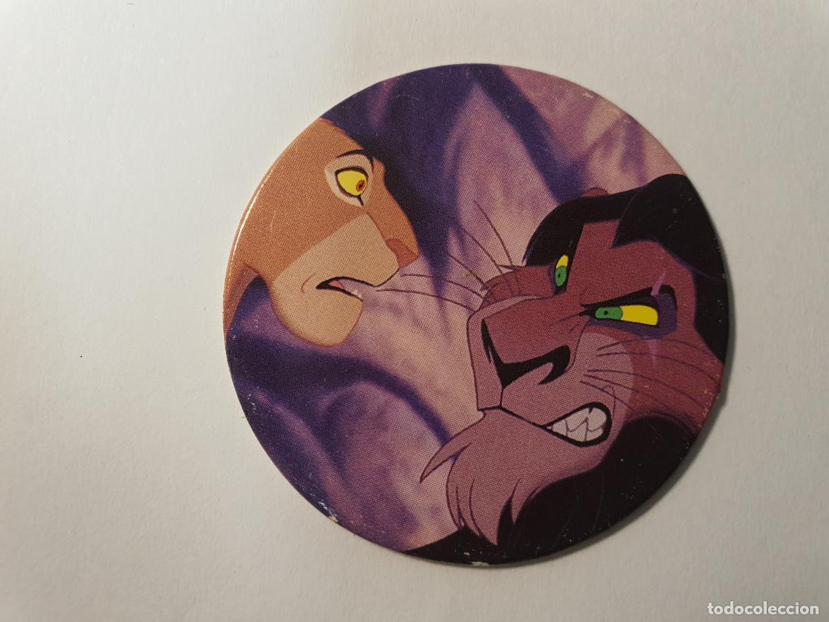 Juguetes antiguos y Juegos de colecci&oacute;n: TAZO PANINI CAPS - DISNEY EL REY LEON - TRASERA REY LEON - N&ordm; 34