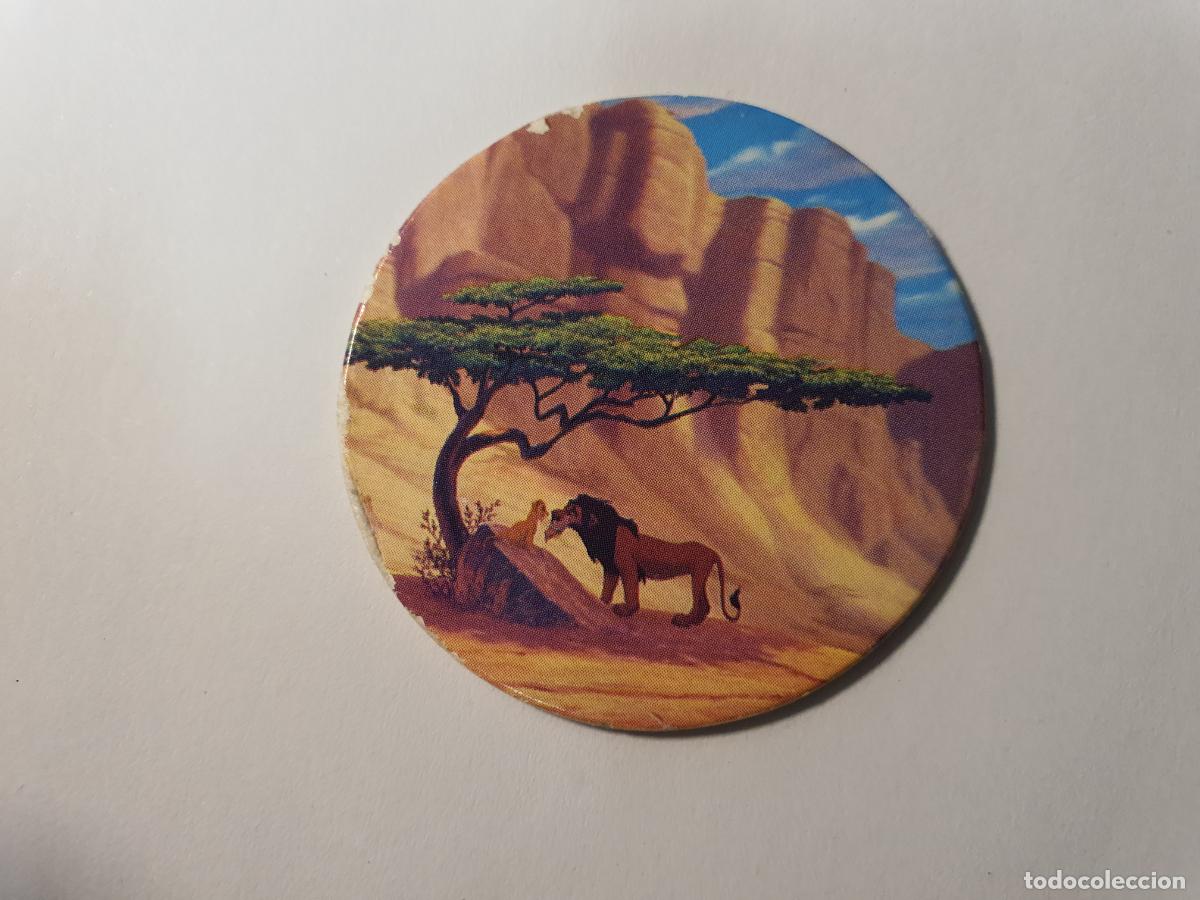 Juguetes antiguos y Juegos de colecci&oacute;n: TAZO PANINI CAPS - DISNEY EL REY LEON - TRASERA REY LEON - N&ordm; 18