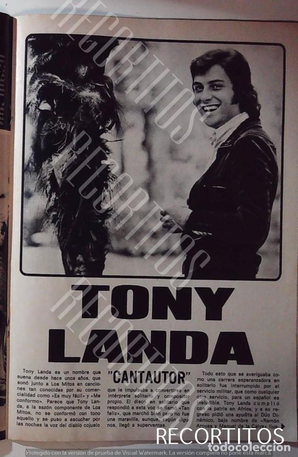 Juguetes antiguos y Juegos de colecci&oacute;n: TONY LANDA 1973 CANTANTE