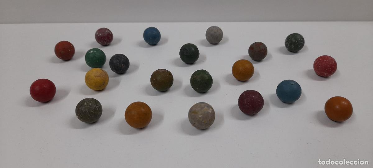 Juguetes antiguos y Juegos de colecci&oacute;n: CANICAS ANTIGUAS . REALIZADAS EN BARRO COCIDO
