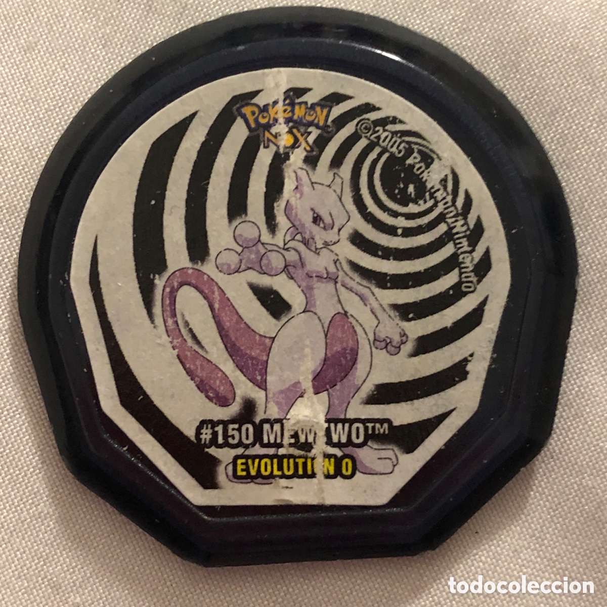 Antique Toys and Collectible Games: TAZO DE POKEMON NOX - # 150 MEWTWO. EVOLUTION 0 - 2005 NINTENDO