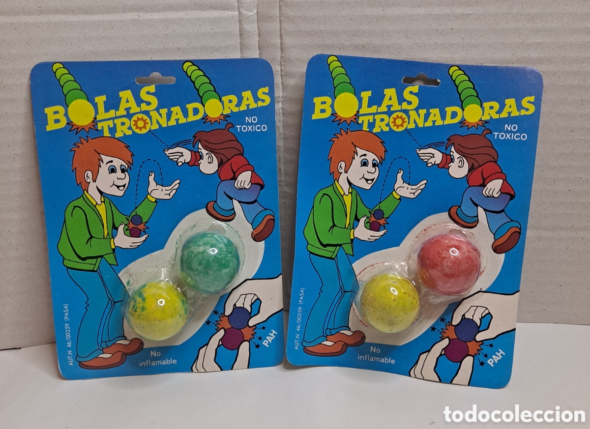 Juguetes antiguos y juegos de colecci&oacute;n: LOTE 2 BLISTER BOLAS TRONADORAS. NUEVO.