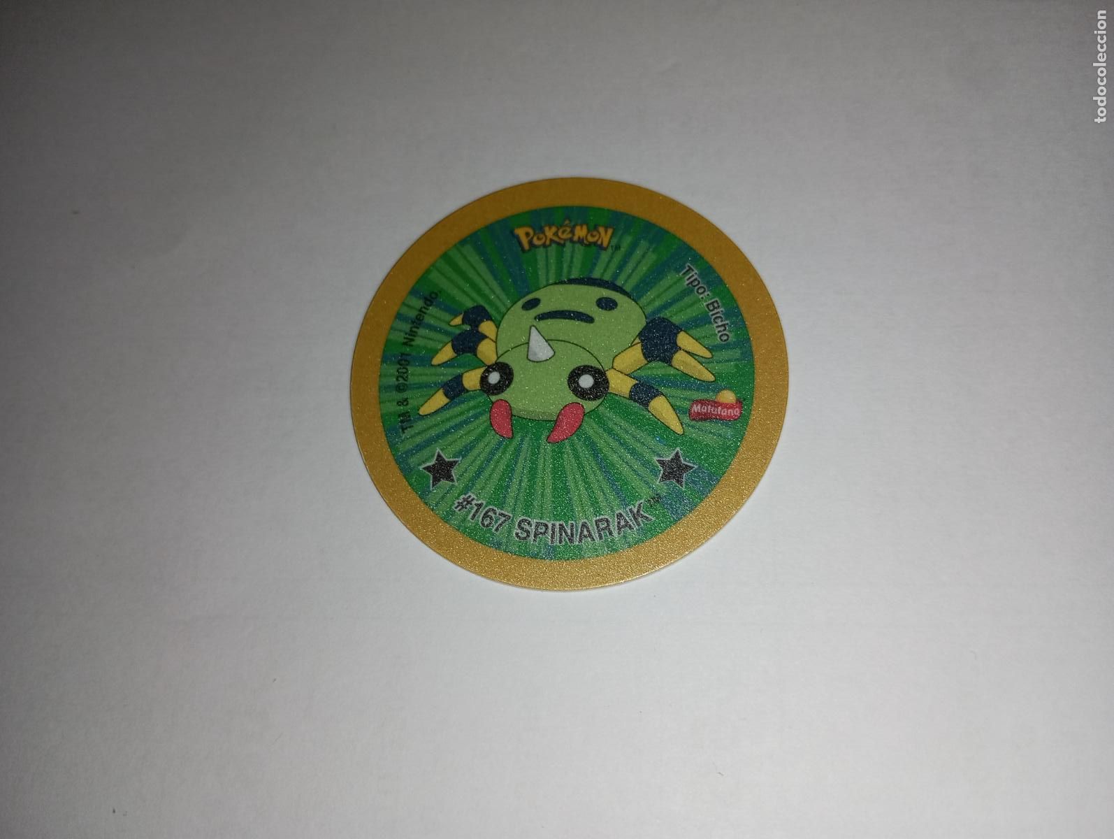 Juguetes antiguos y Juegos de colecci&oacute;n: Tazo Pokemon Gigantazos 4 serie oro 167/168 Spinarak Atriados Matutano Nintendo