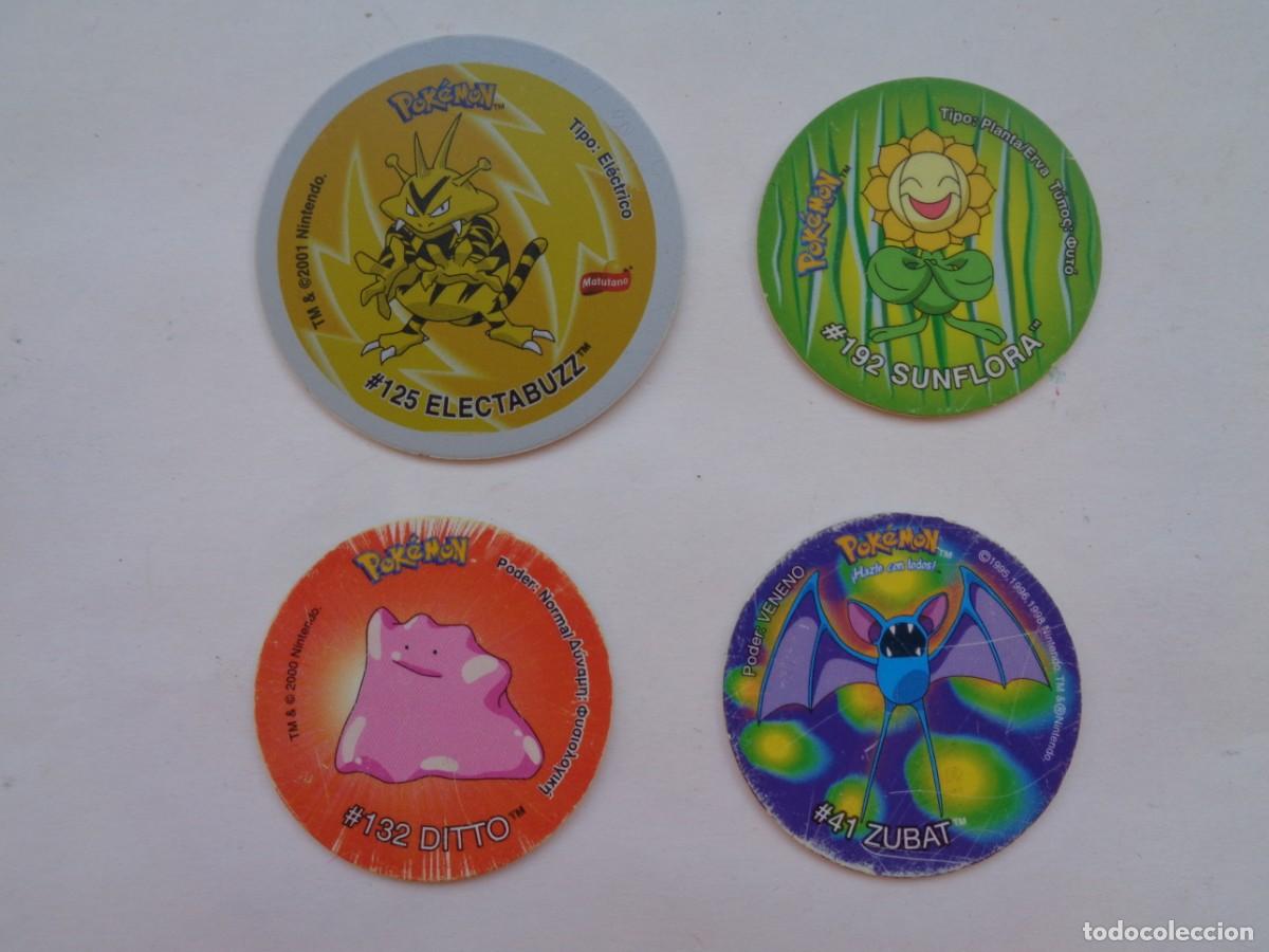 Juguetes antiguos y juegos de colecci&oacute;n: LOTE DE 4 TAZOS DE POKEMON . DE MATUTANO . UNO GIGAN TAZO