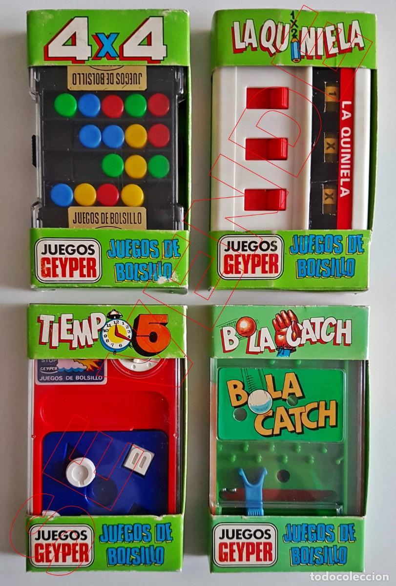 Juguetes antiguos y juegos de colecci&oacute;n: LOTE: 4 JUEGOS DE BOLSILLO GEYPER