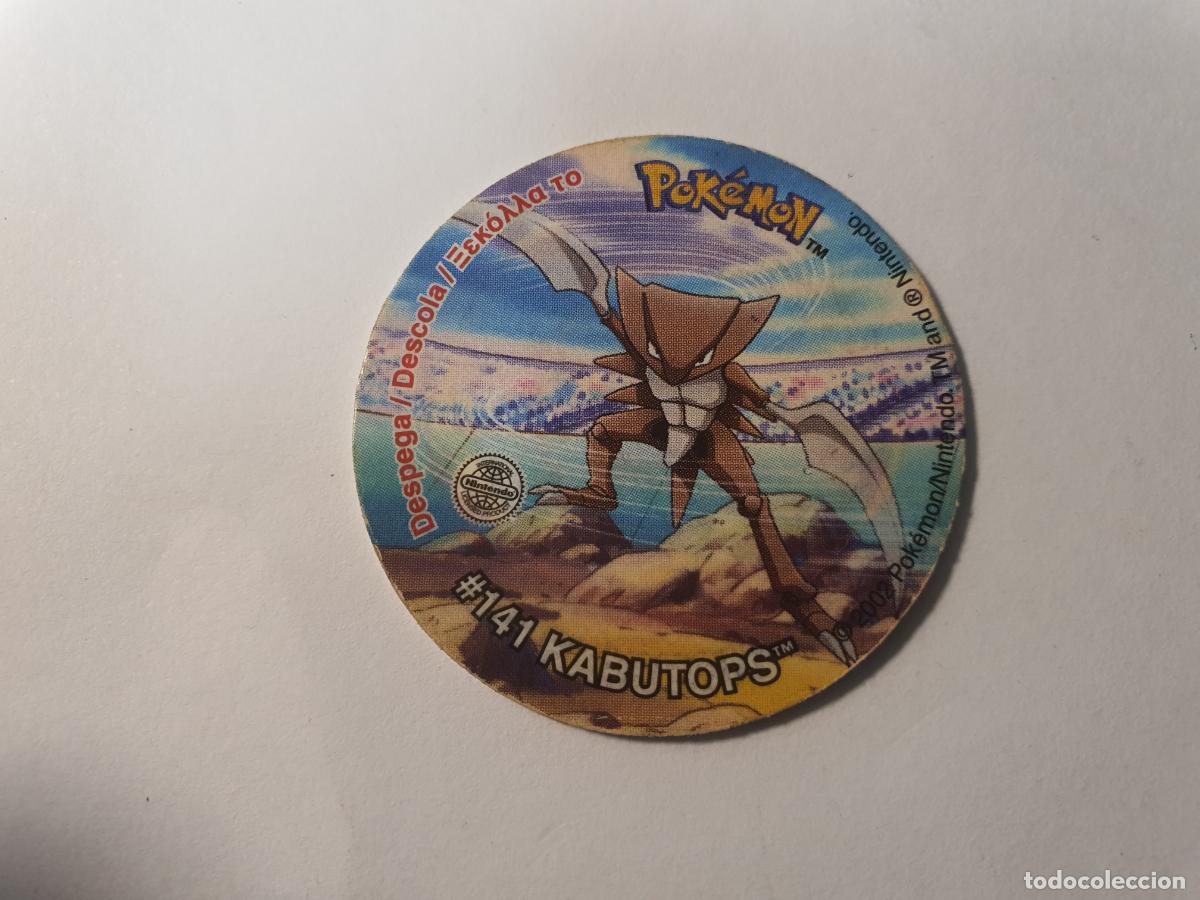 Brinquedos antigos e Jogos de cole&ccedil;&atilde;o: TAZO POKEMON -- A&Ntilde;O 2002 -- POKEMON TAZOS LEAGUE -- MATUTANO - ESPA&Ntilde;A -- N&ordm; 141 CON PEGATINA