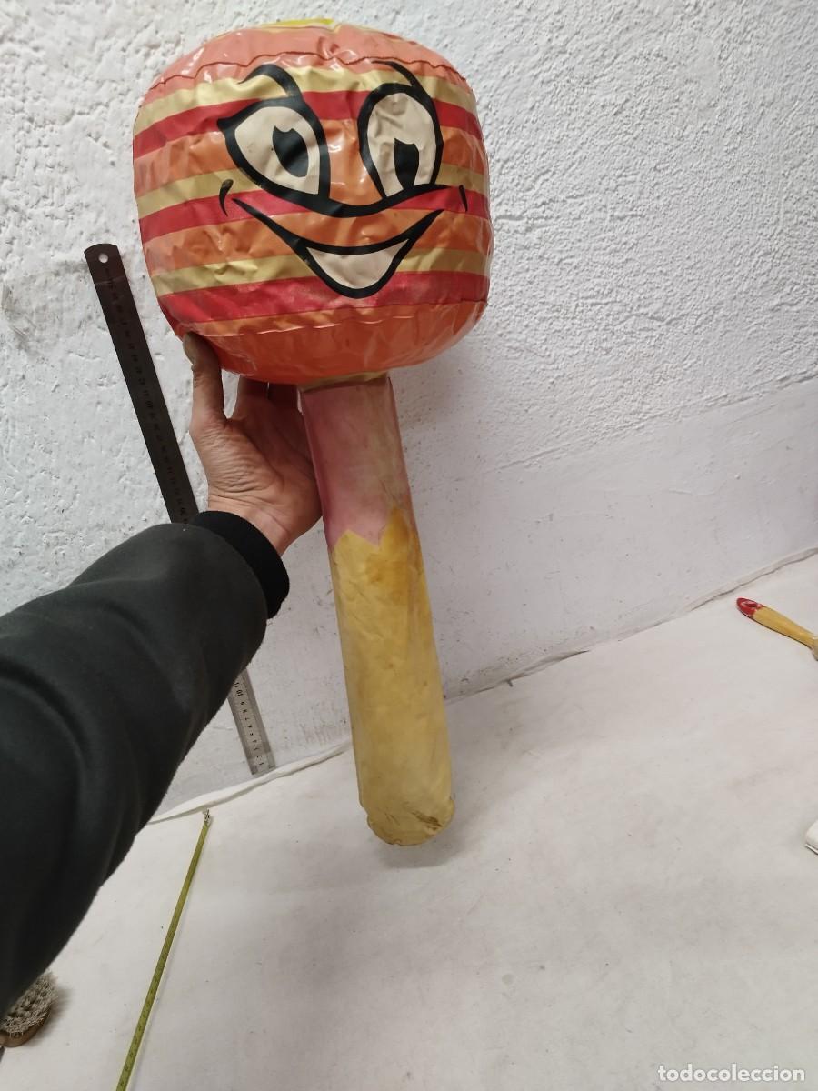 Jouets Anciens et Jeux de collection: Antiguo gran chupa chup hinchable, publicidad. Con pito.
