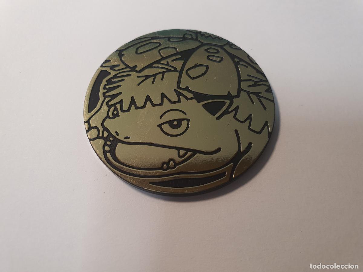 Juguetes antiguos y Juegos de colecci&oacute;n: MONEDA CARTA TRANDING CARD POKEMON VENUSAUR DORADA ORO