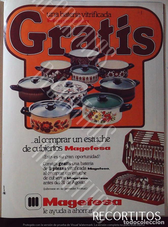 Altes Spielzeug und Spiele: MAGEFESA CUBERTERIA ANUNCIO PUBLICIDAD