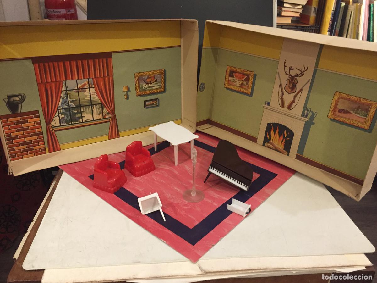Juguetes antiguos y Juegos de colecci&oacute;n: Juego de dormitorio Pascor plastico caja Hermanos Pascual, Zaragoza mide 37x24x6 ver fotos