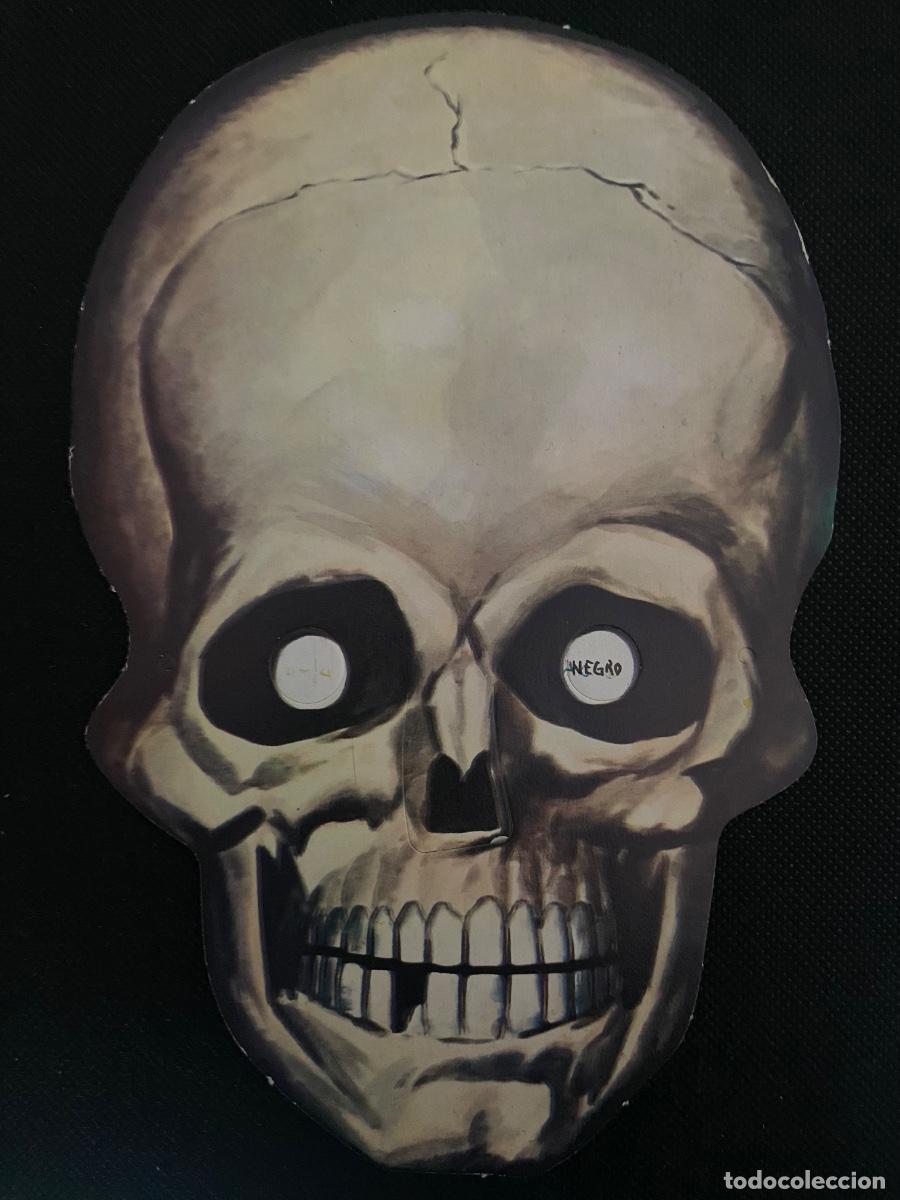 Jouets Anciens et Jeux de collection: ANTIGUA CARETA DE CARTON &ldquo; CALAVERA &ldquo; CON SUS GOMAS
