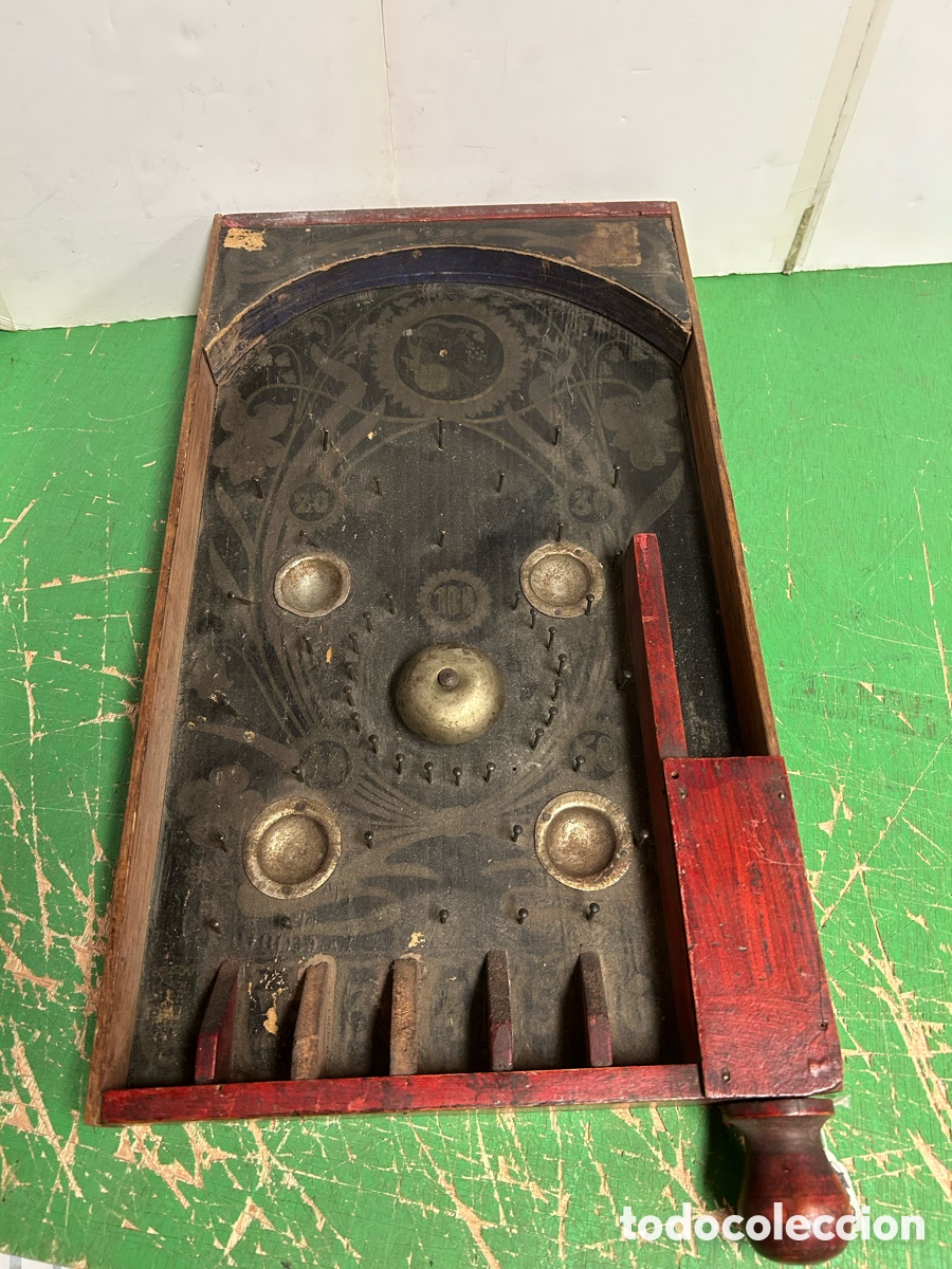 Brinquedos antigos e Jogos de cole&ccedil;&atilde;o: ANTIGUO PIMBAL DE MADERA LE FALTA UN SOPORTE DE LATERAL