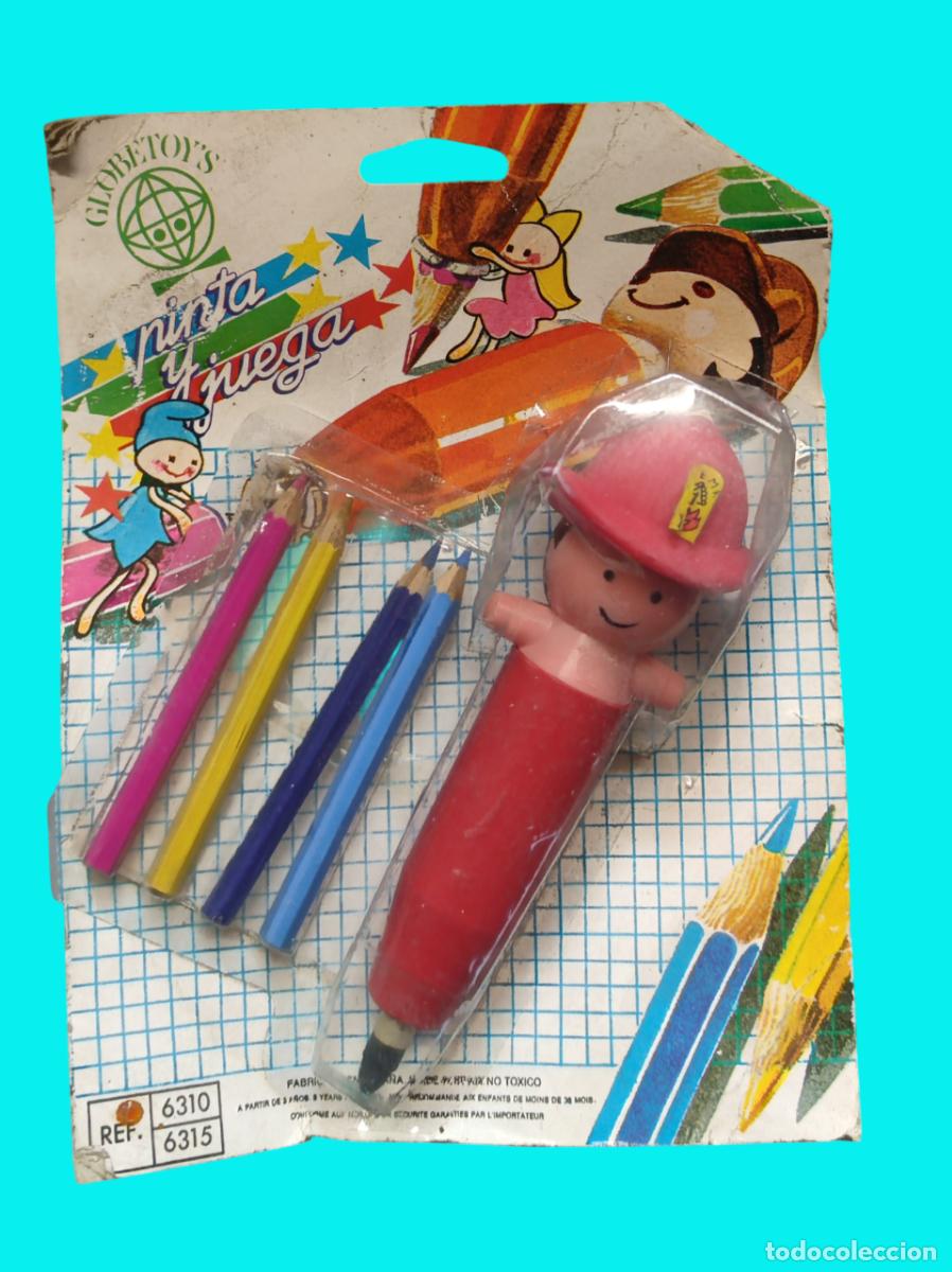 Brinquedos antigos e Jogos de cole&ccedil;&atilde;o: pinta y juega bombero de obertoys