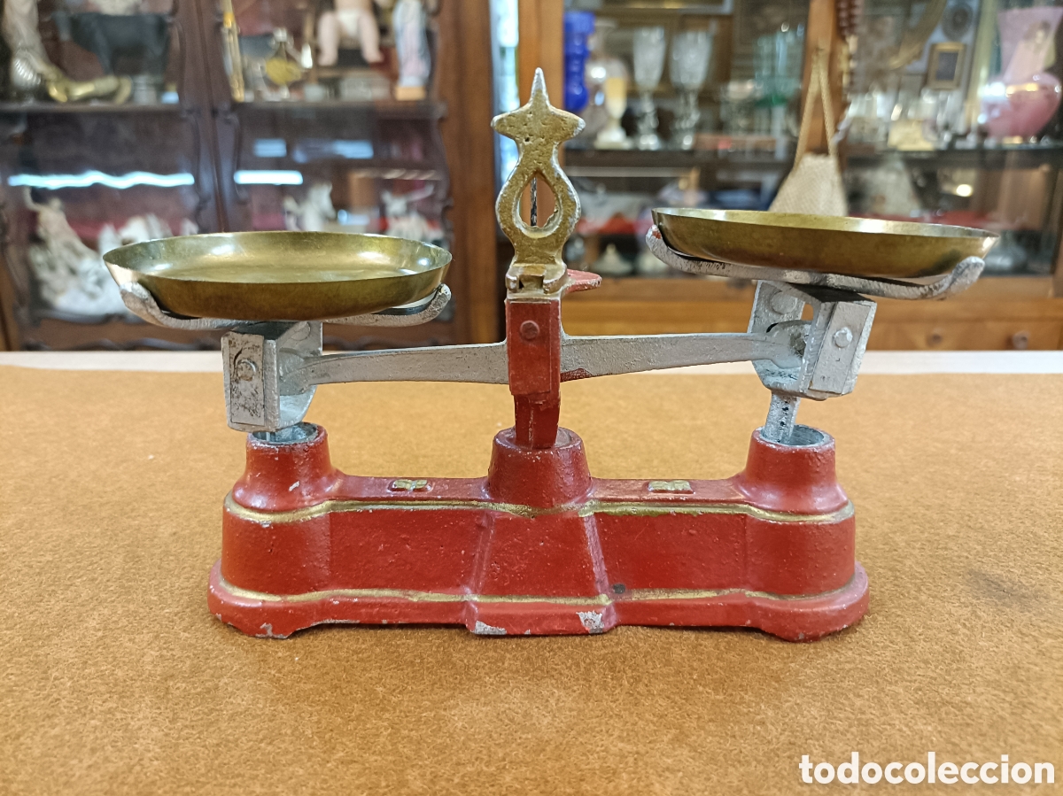 Juguetes antiguos y Juegos de colecci&oacute;n: ANTIGUA BALANZA DE JUGUETE . METALICA . 17&times;14 CM
