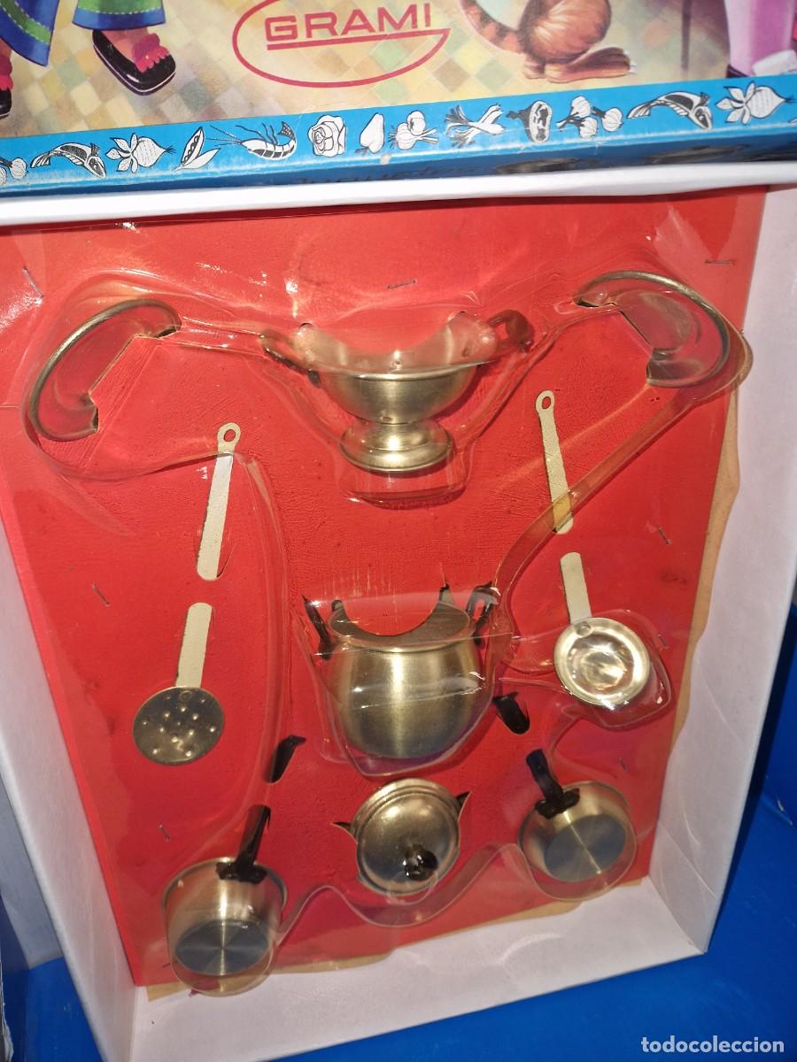 Juguetes antiguos y Juegos de colecci&oacute;n: JUGUETES DE COCINA / JUGUETES Grami. Bater&iacute;a de cocina. Aluminio puro