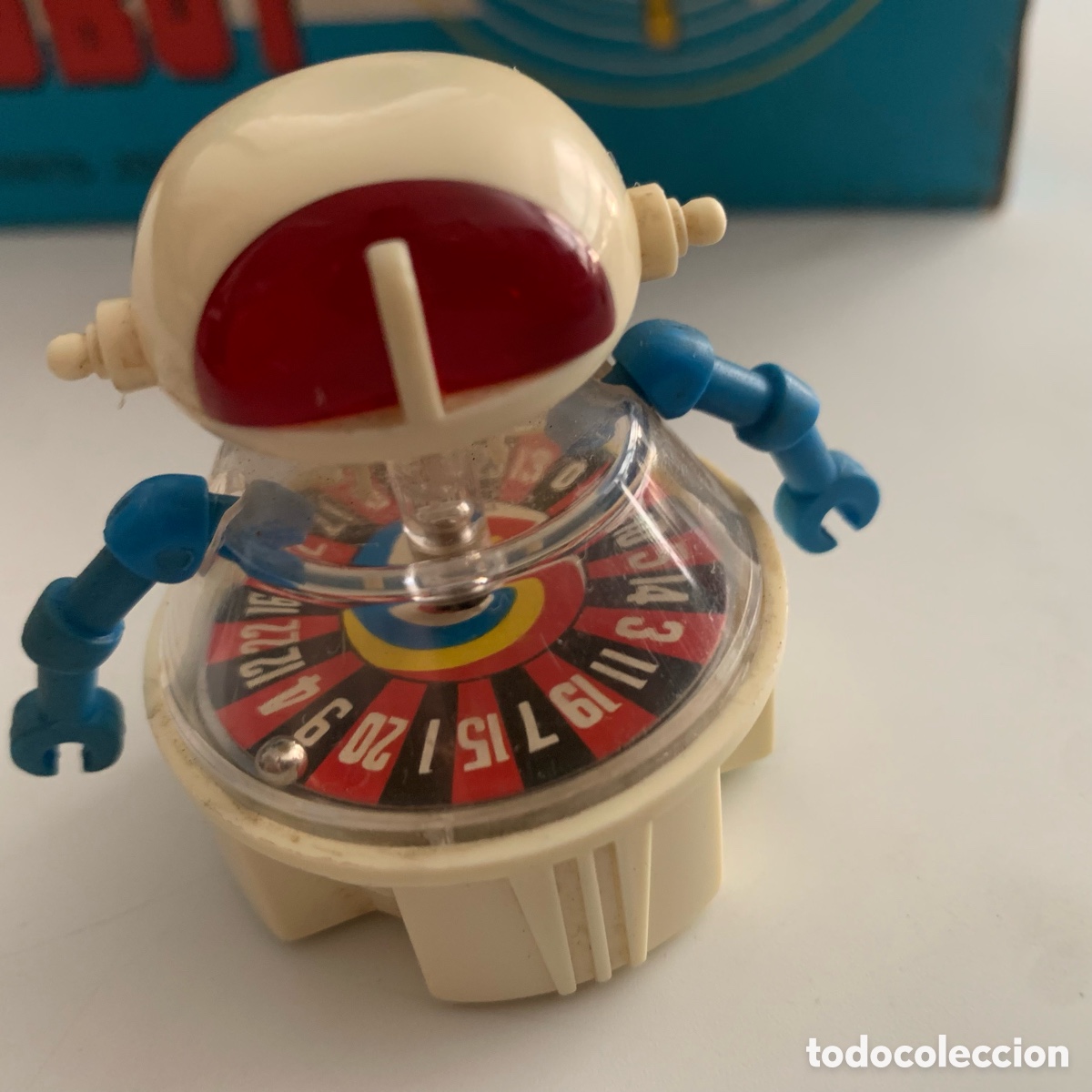 Juguetes antiguos y Juegos de colecci&oacute;n: Koyo Kinzoku Revolve and Run Winsome Robot NUEVO A ESTRENAR - Made in Japan - A&Ntilde;OS 80 BLANCO