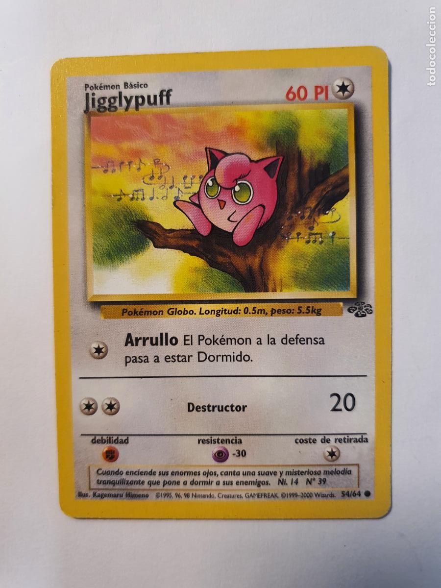Juguetes antiguos y Juegos de colecci&oacute;n: CARTA POKEMON - JUNGLE - A&Ntilde;O 1995 96 98 - COMUN - ESPA&Ntilde;A -- JIGGLYPUFF